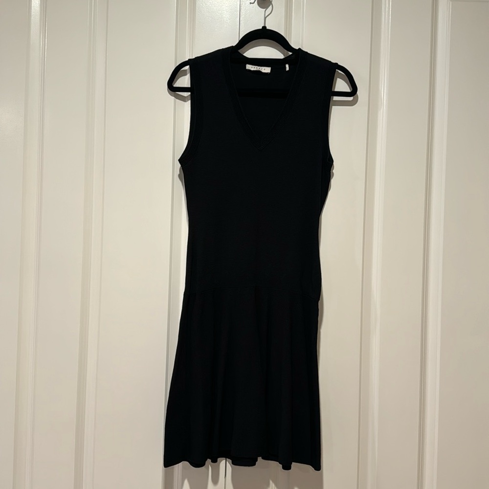 EUC Sandro black drop waist v neck dress. Size 3